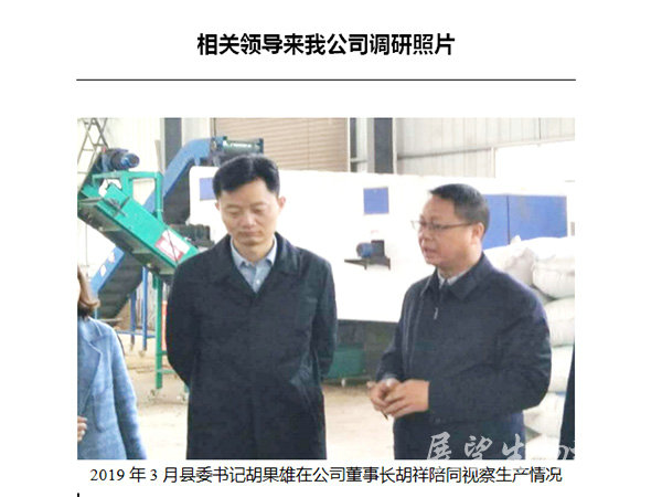 相關領導來我司調研